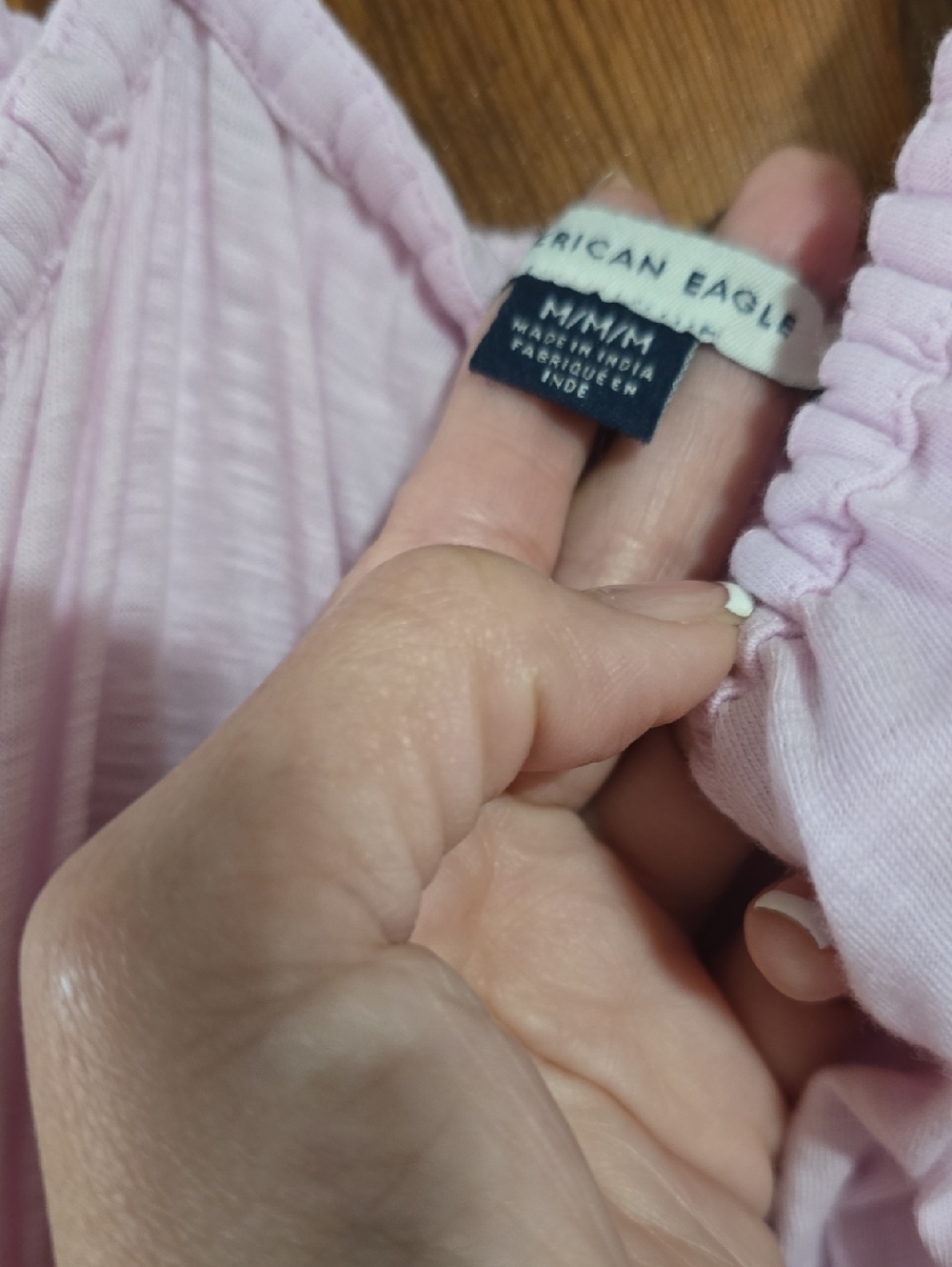 American Eagle Outfitters Light Pink Gathered Dress - Picture 7 of 7